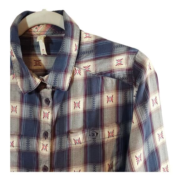 Mountain Khakis Embroidered Plaid Long Sleeve Button-front Shirt Women's M - Picture 3 of 6